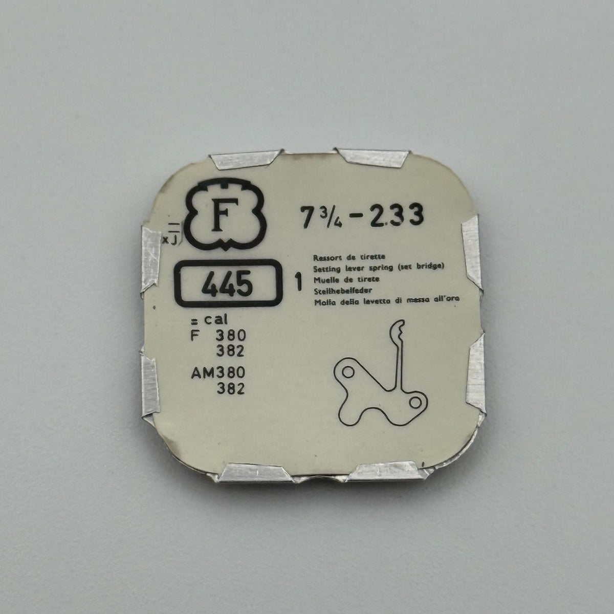 Felsa 233 Setting Lever Spring - 7 3/4 - 445 - New Old Stock - Watch Parts
