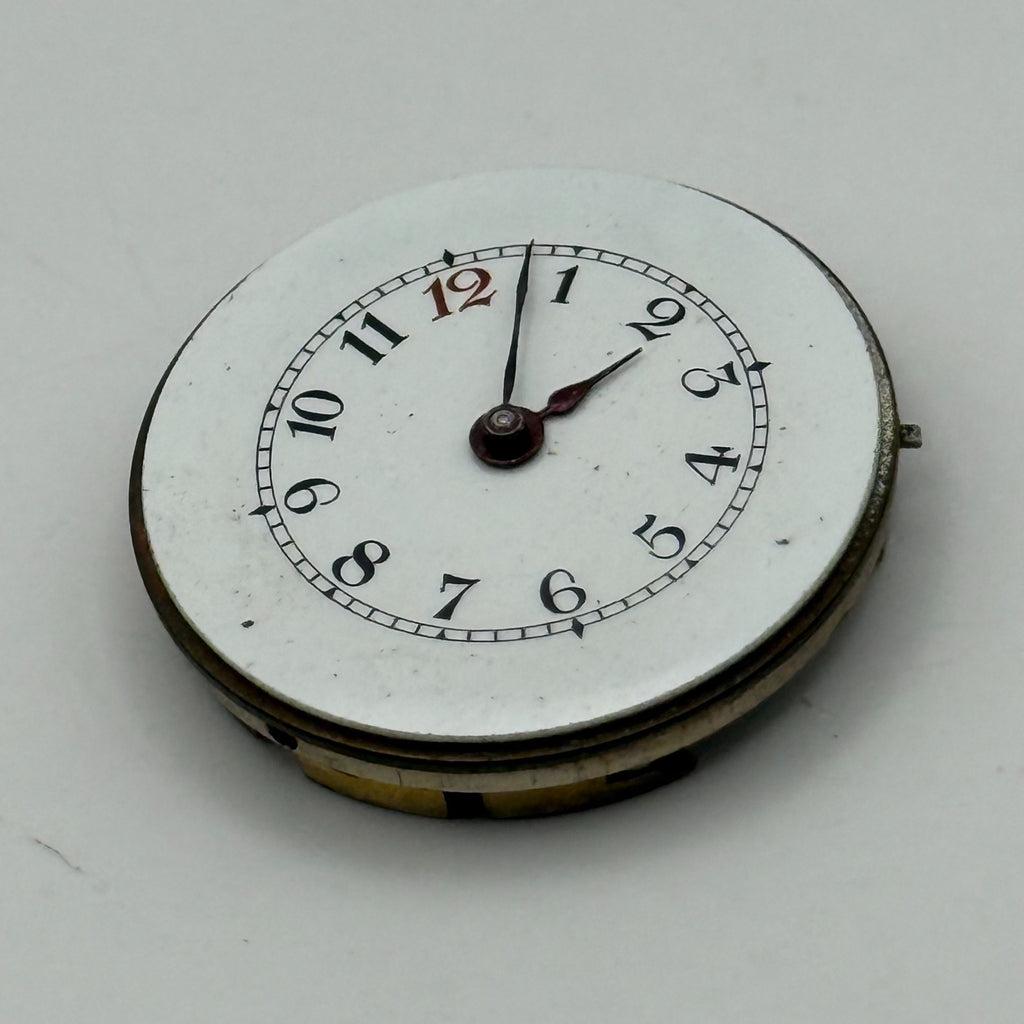 Longines 10.85N Watch Movement Red 12 B&Co 15 Jewels Manual Wind Parts 22.8mm