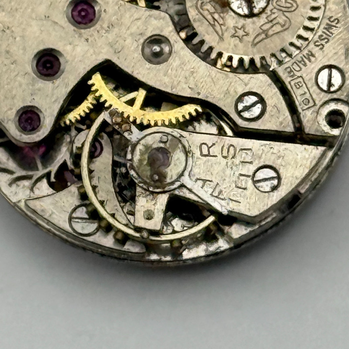 Peseux 220 Watch Movement Rotary 15 Jewels Swiss Manual Wind Parts Repair 19.7mm