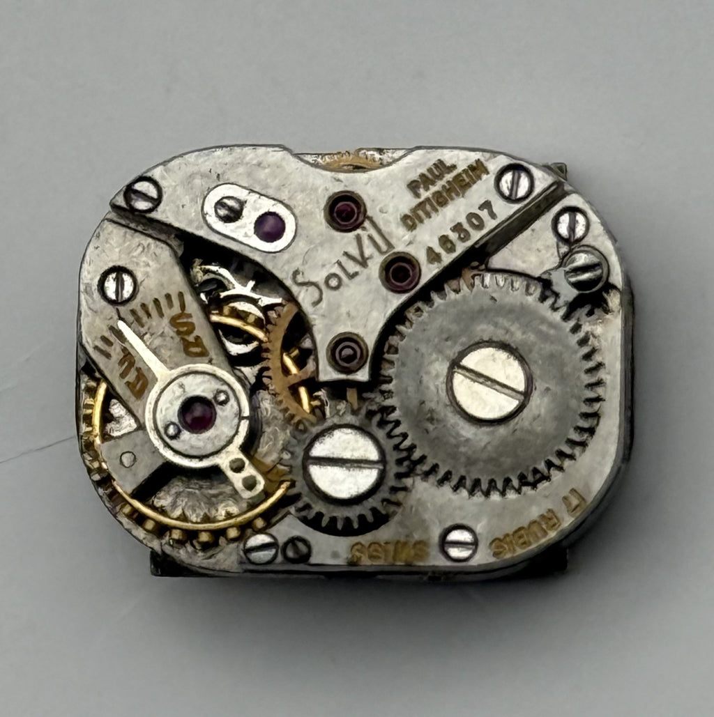 Solvil Watch Movement Paul Didisheim 17J Swiss Manual Wind Parts Repair 12.1mm