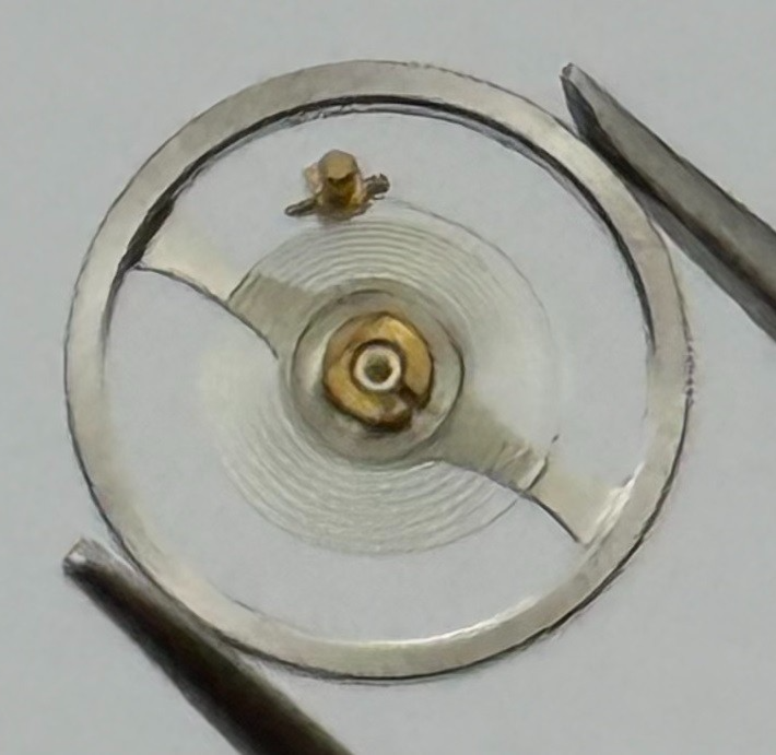 Oris 410 Balance Wheel Complete And Spring 5¼’’’ 330 M Watch Movement Parts NOS
