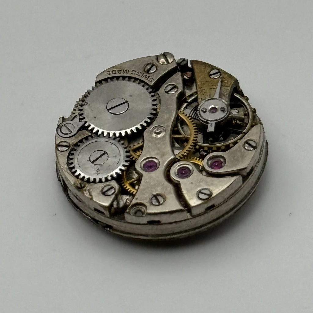 Unidentified Watch Movement Swiss Made Manual Wind Vintage Parts Repair 19.3mm