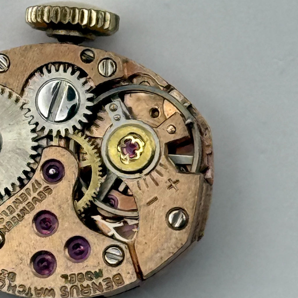 AS 1491 Watch Movement Running A. Schild Benrus DZ 2F 17 Jewels Swiss Parts 13mm