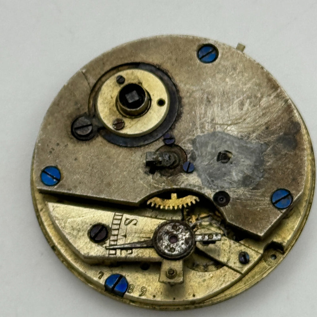 Antique Pocket Watch Movement Key Wound Parts Repair Spares 36.2mm