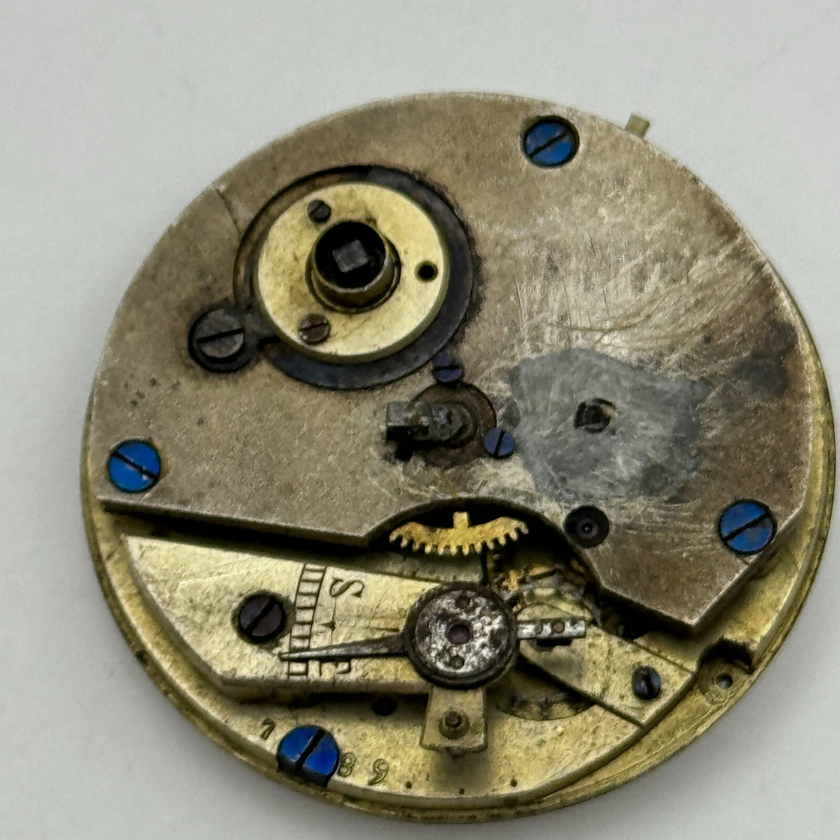 Antique Pocket Watch Movement Key Wound Parts Repair Spares 36.2mm