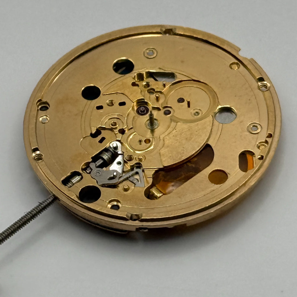 Omega 1420 Watch Movement - Running - Incomplete - For Parts / Repair - 23.9mm