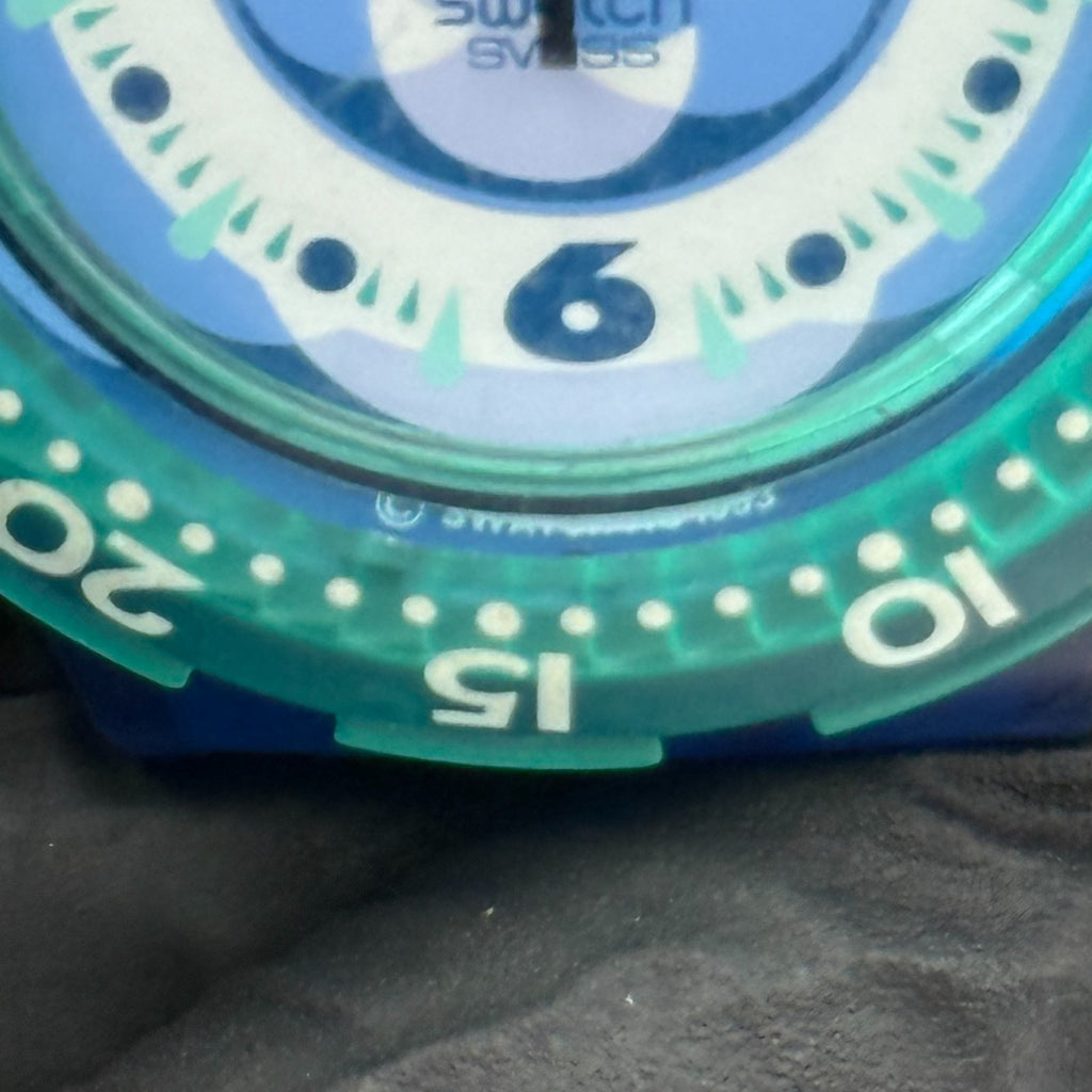 Vintage Swatch Scuba 200 Watch SDN110 Pacific Beach 1994 ETA Quartz 40mm Parts 