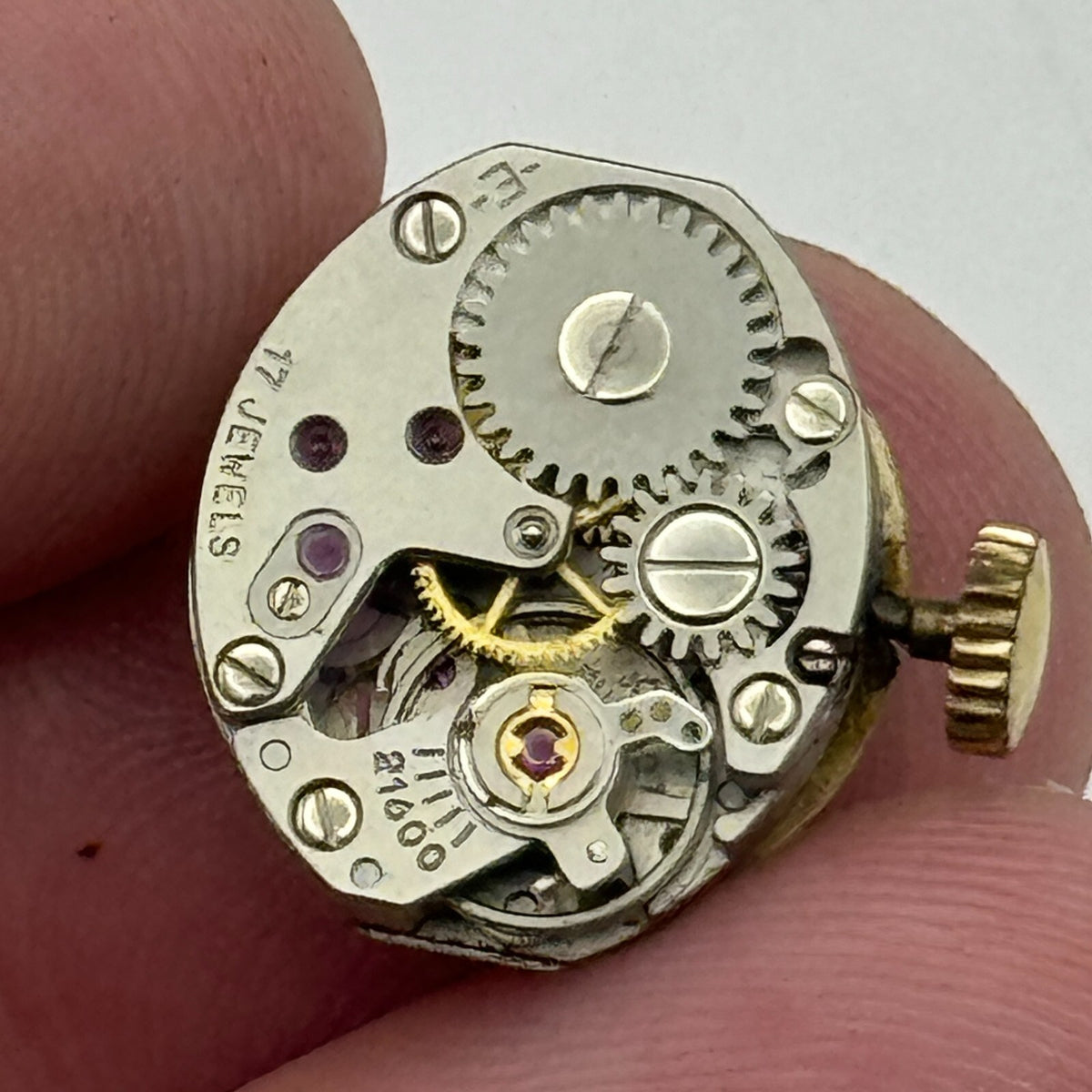 PUW 1075 Watch Movement Anker Ladies Manual Wind 21600 Swiss Vintage Parts 13mm