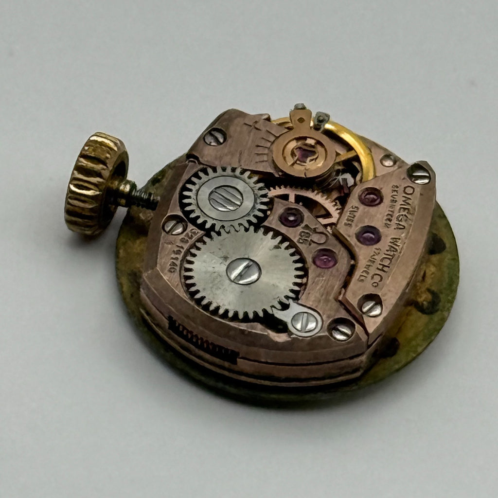 Omega 485 Watch Movement - Ladies 17 Jewels - For Parts / Repair - 12.2mm