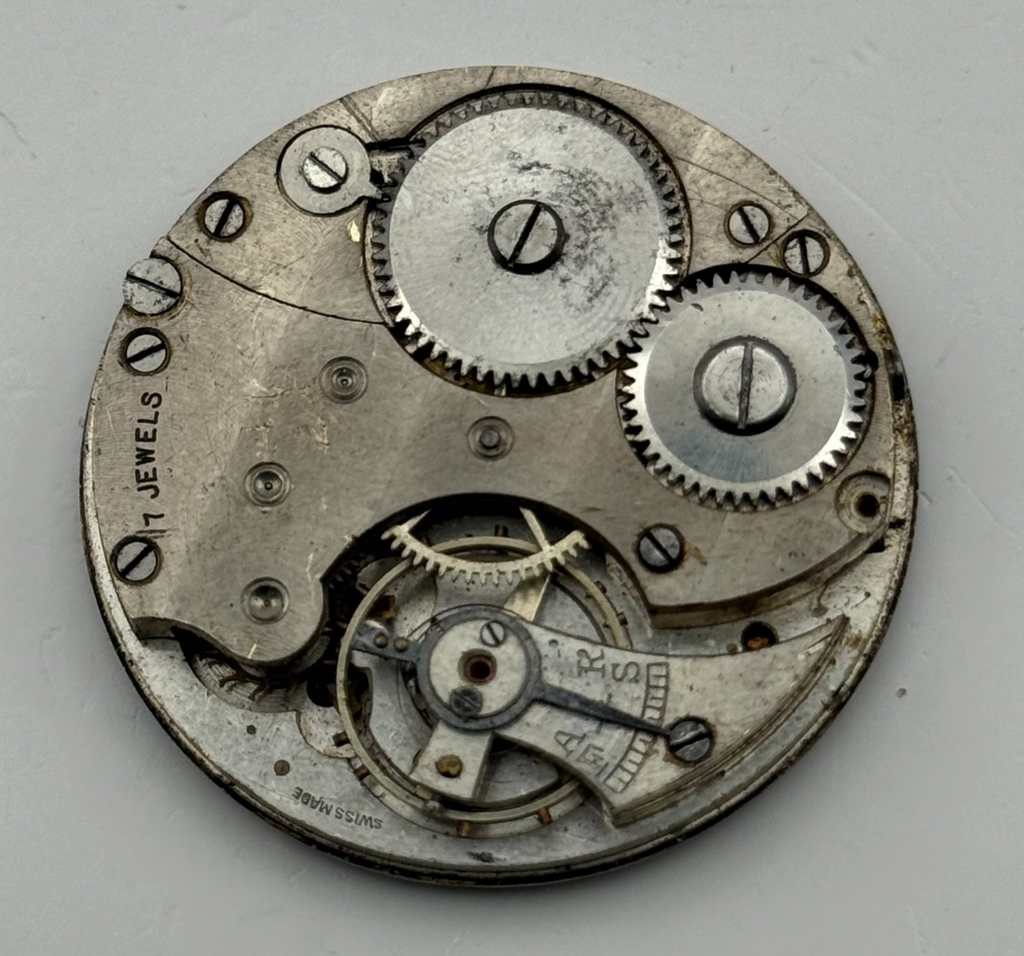 Freeman’s Non Magnetic Pocket Watch Movement Open Face Sub Seconds Parts 37.9mm
