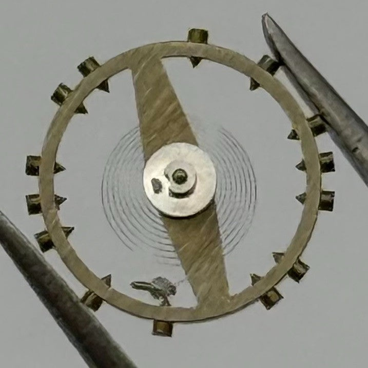 Lanco 804 Balance Wheel Complete And Spring Progress 230 Watch Movement Parts