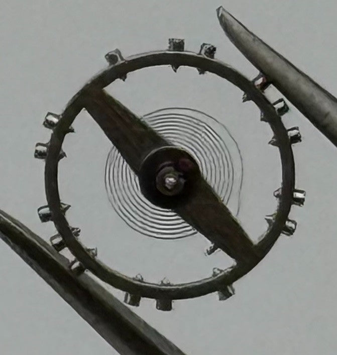 ETA 2410 Balance Wheel Complete And Spring 6¾’’’ 1059 M Watch Movement Parts NOS