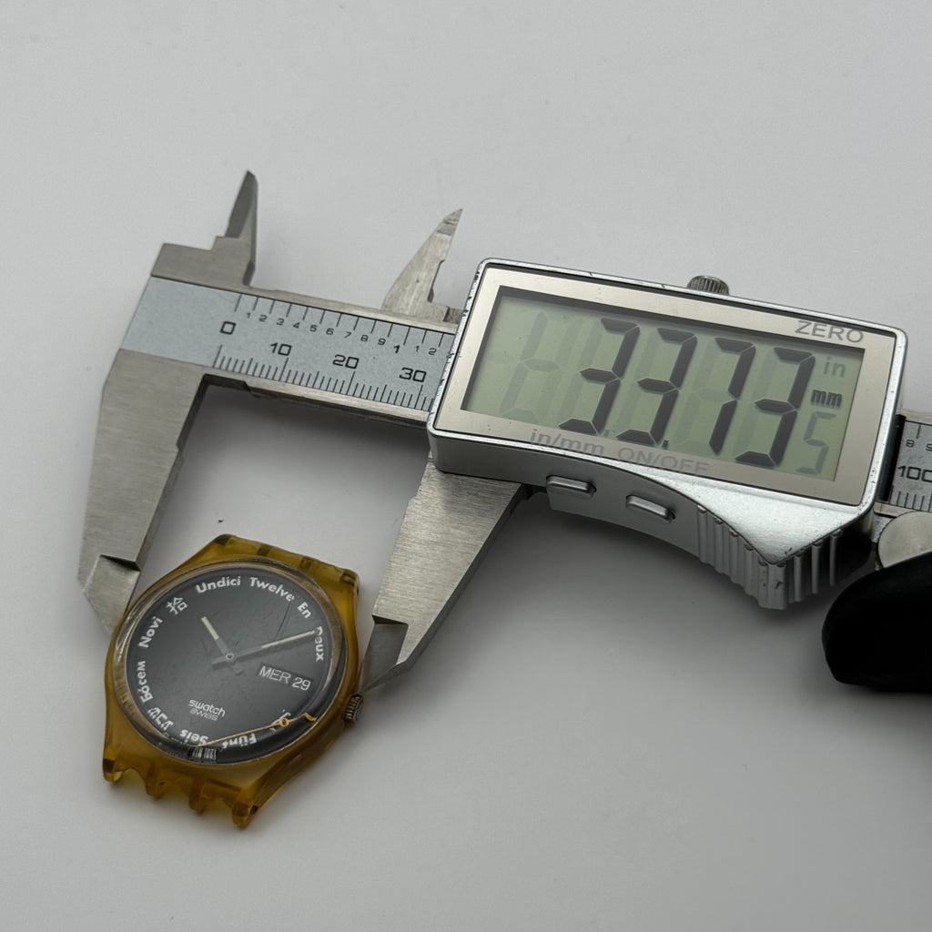Vintage Swatch Gent Watch GK703 Gutenberg 1991 Date Dial ETA Quartz 33mm Parts 