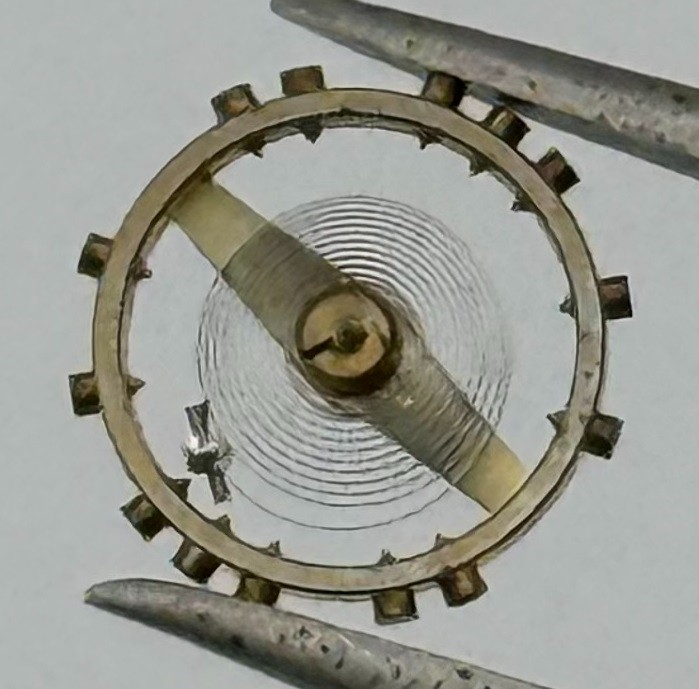 AS 655 Balance Wheel Complete And Spring 5¼’’’ Renata 22 Watch Movement Parts