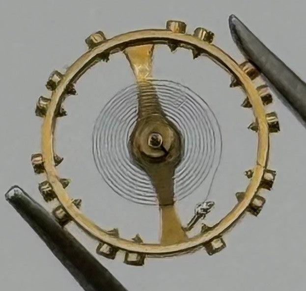 Revue 205 Balance Wheel Complete And Spring 5½’’’ 1349 Watch Movement Parts NOS