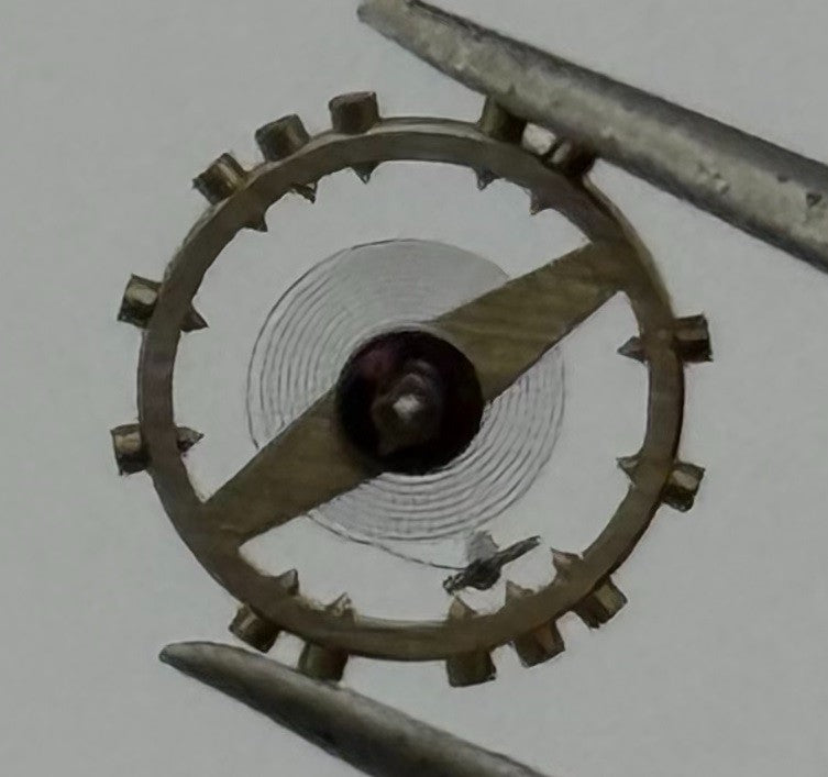 PUW 70 73 Balance Wheel Complete And Spring 5’’’ 517 Watch Movement Parts NOS