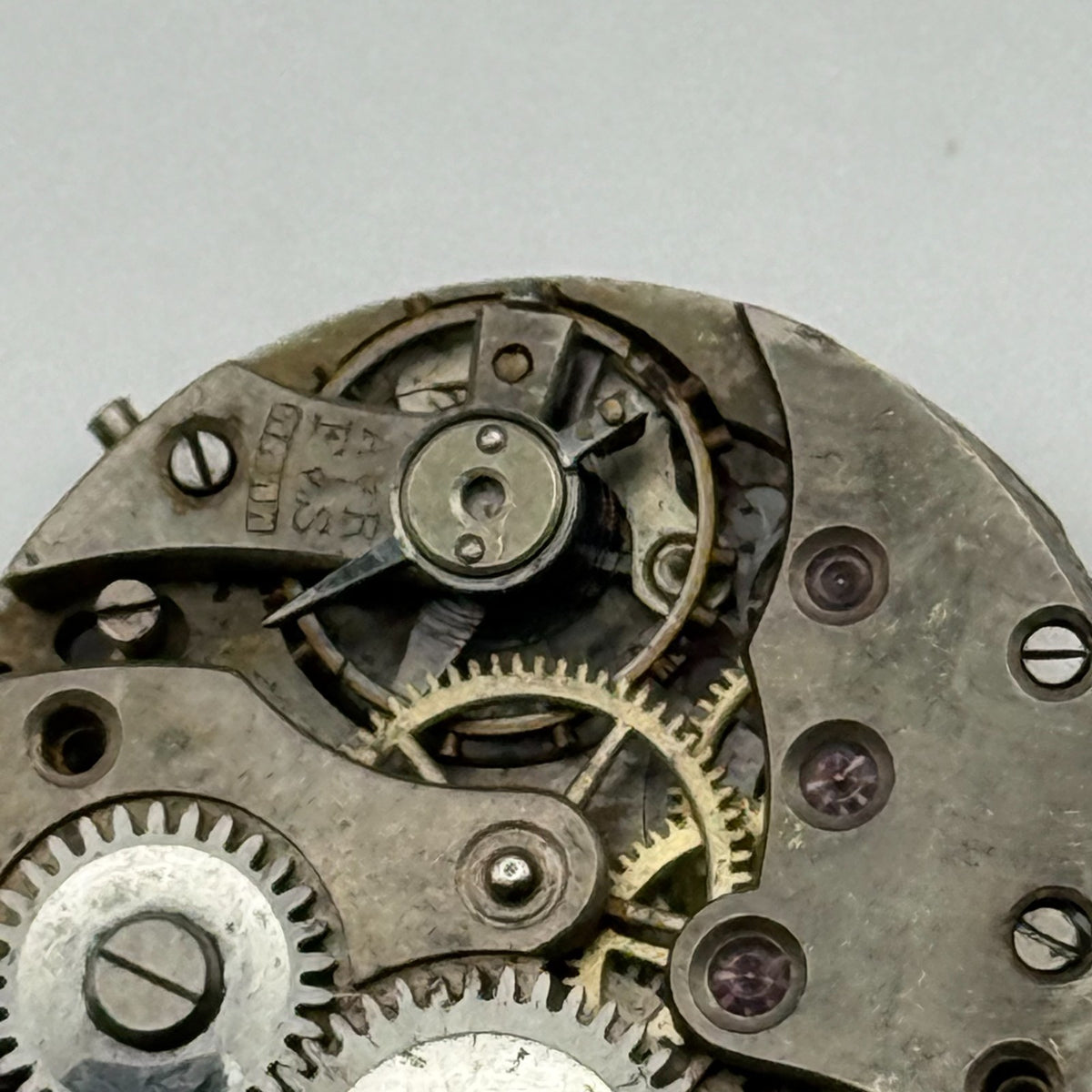 Unidentified Watch Movement Manual Wind Vintage Parts Repair Spares 24.1mm