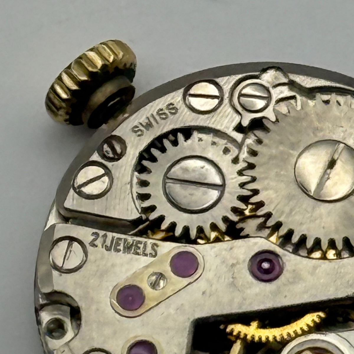 FHF 34 Watch Movement Rotary 21 Jewels Swiss Manual Wind Parts Repair 17.5mm