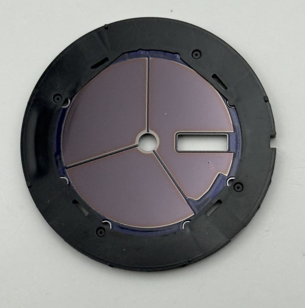 Seiko Watch Dial Purple Black Date Vintage Spare Parts Repair 37.6mm