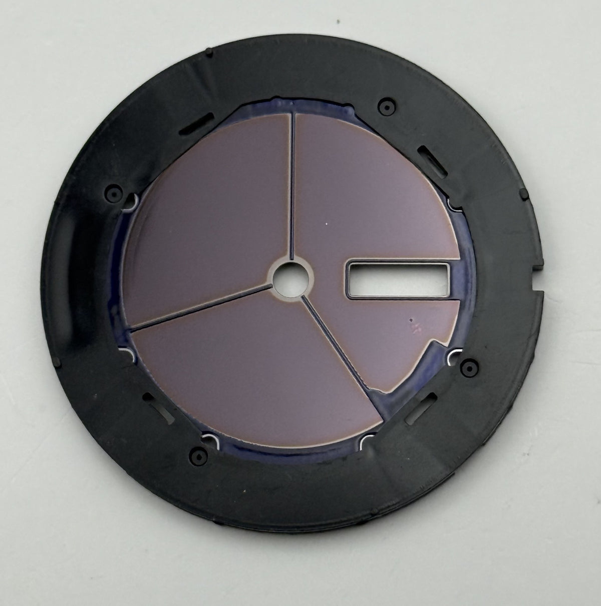 Seiko Watch Dial Purple Black Date Vintage Spare Parts Repair 37.6mm