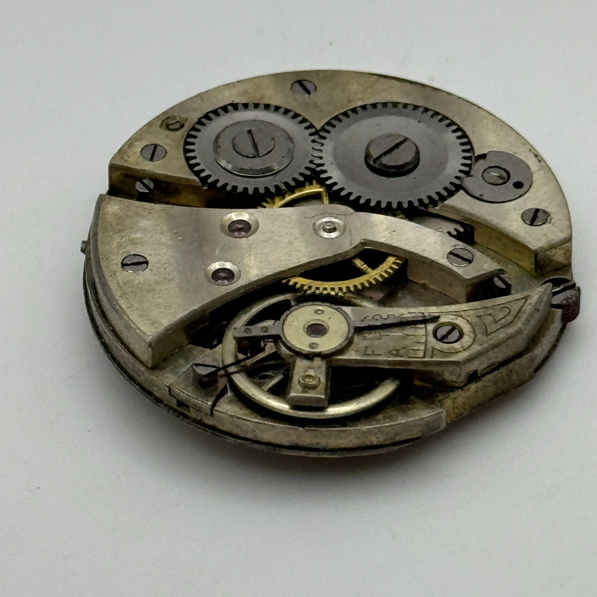 Unidentified Leaf Mark Watch Movement - Men's - For Parts / Repair - 28mm