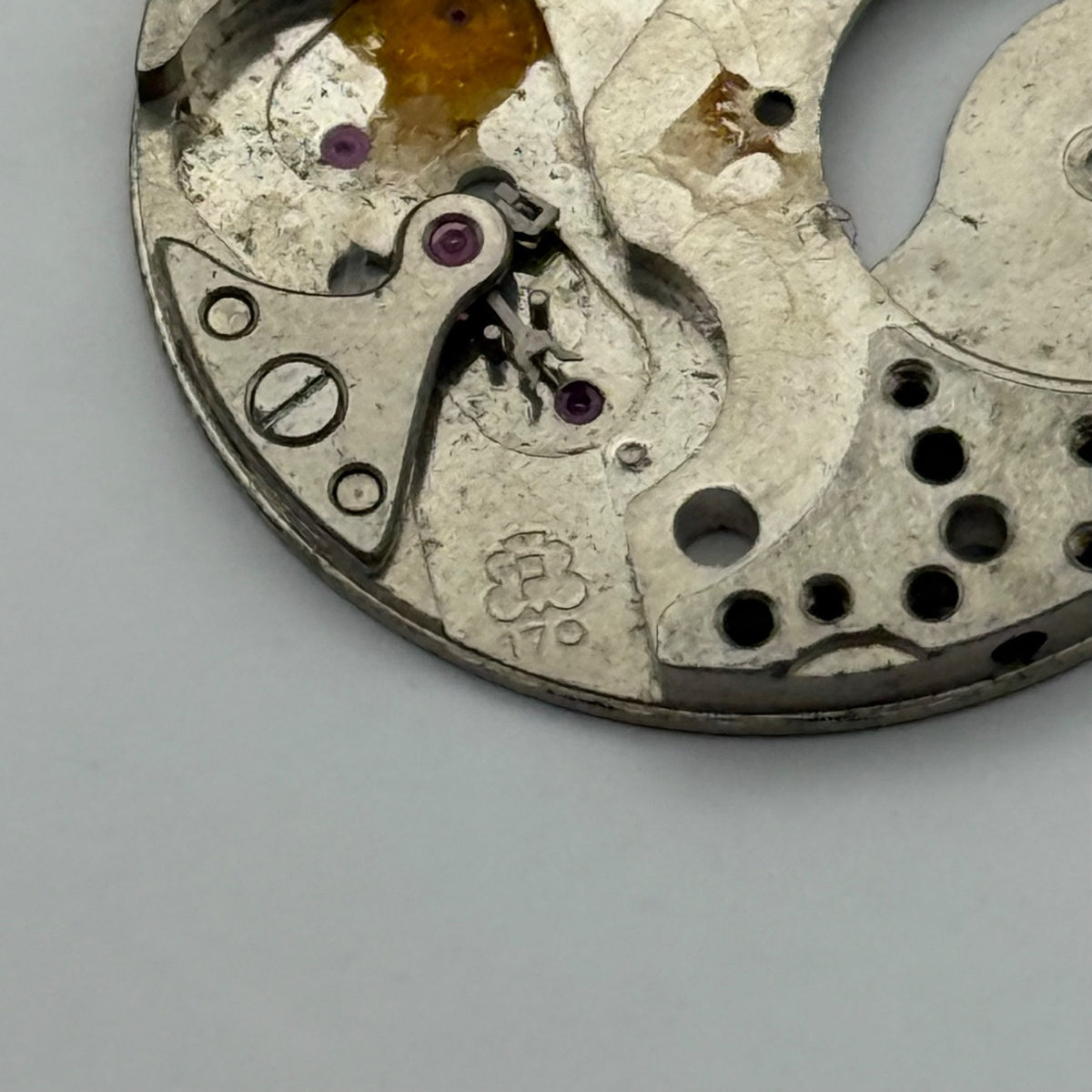 Peseux P 170 Watch Movement - Main Plate - For Parts / Repair - 23.6mm