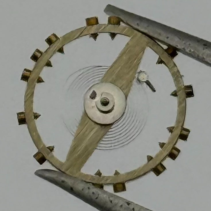 Peseux 220 Balance Wheel Complete And Spring 8¾’’’ 282 Watch Movement Parts NOS