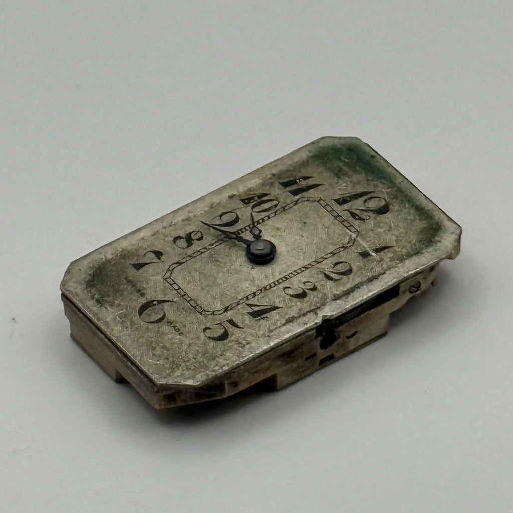Majex EW Watch Movement - Tank 17 Jewels Tonneau - For Parts / Repair - 15.5mm