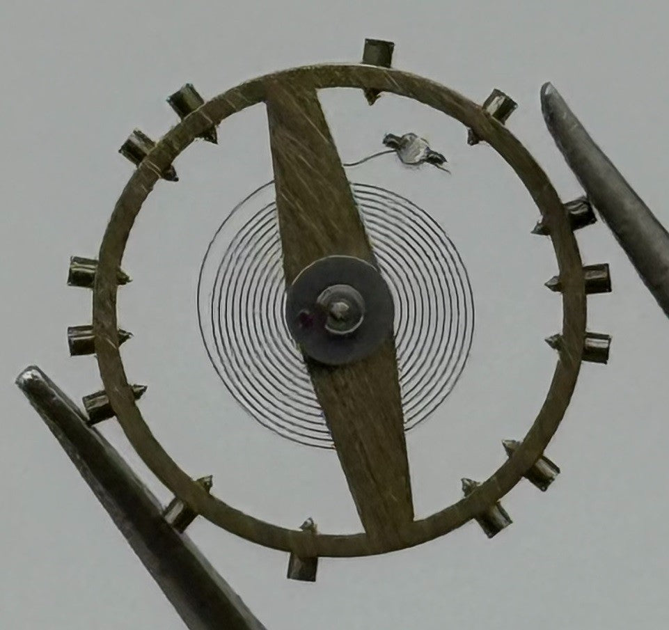 FHF 28 Balance Wheel Complete And Spring Renata 345 M Watch Movement Parts NOS