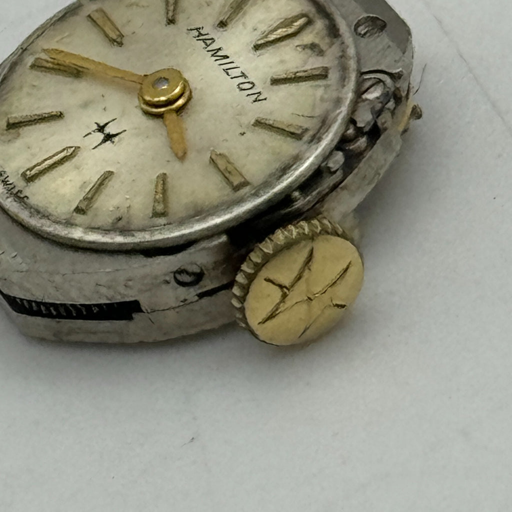 Hamilton 16 Watch Movement Ladies Manual Wind Vintage Swiss Parts 13mm