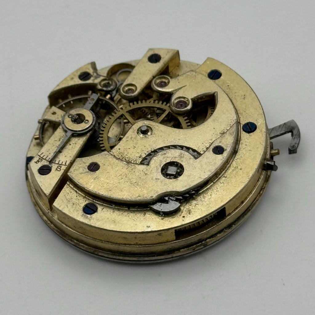 Longines Pocket Watch Movement Antique Hunter Sub Seconds Parts Repair 40.1mm