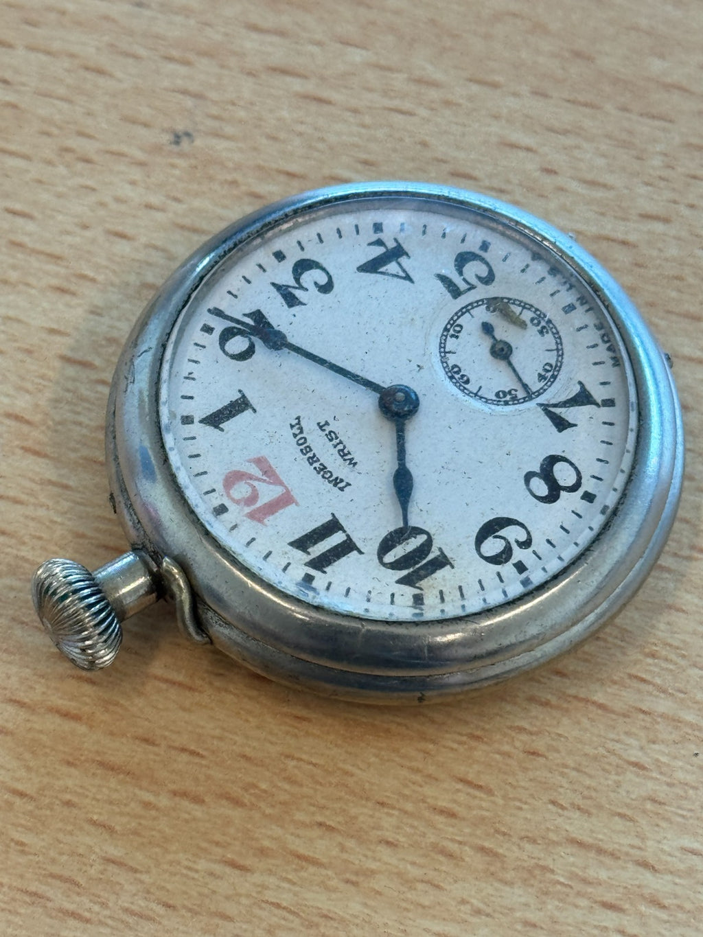 Ingersoll Midget Wrist Watch Vintage Original Guarantee In Case To Repair 39mm