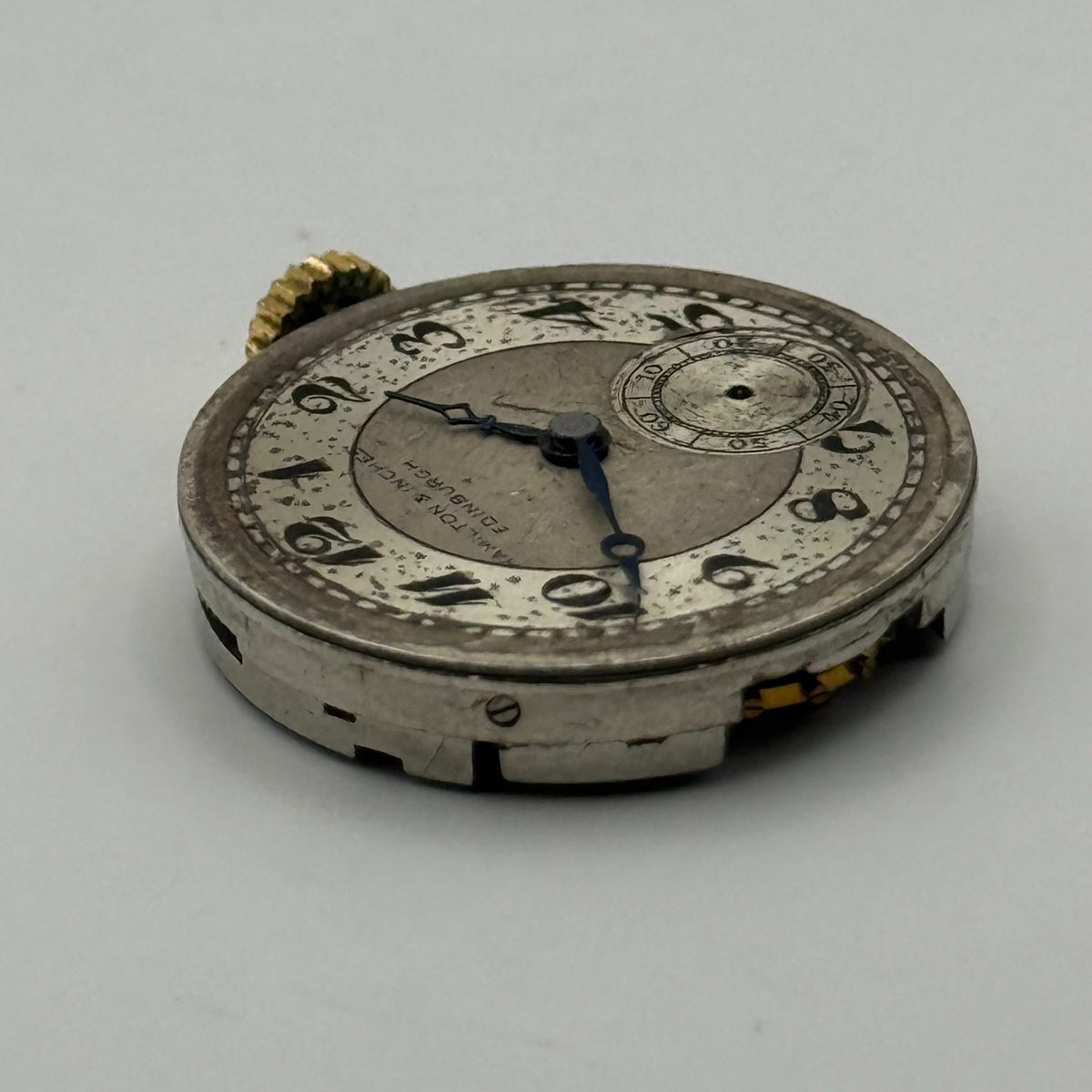 Hamilton & Inches Edinburgh Watch Movement Blue Jewels Sub Seconds Parts 21.9mm