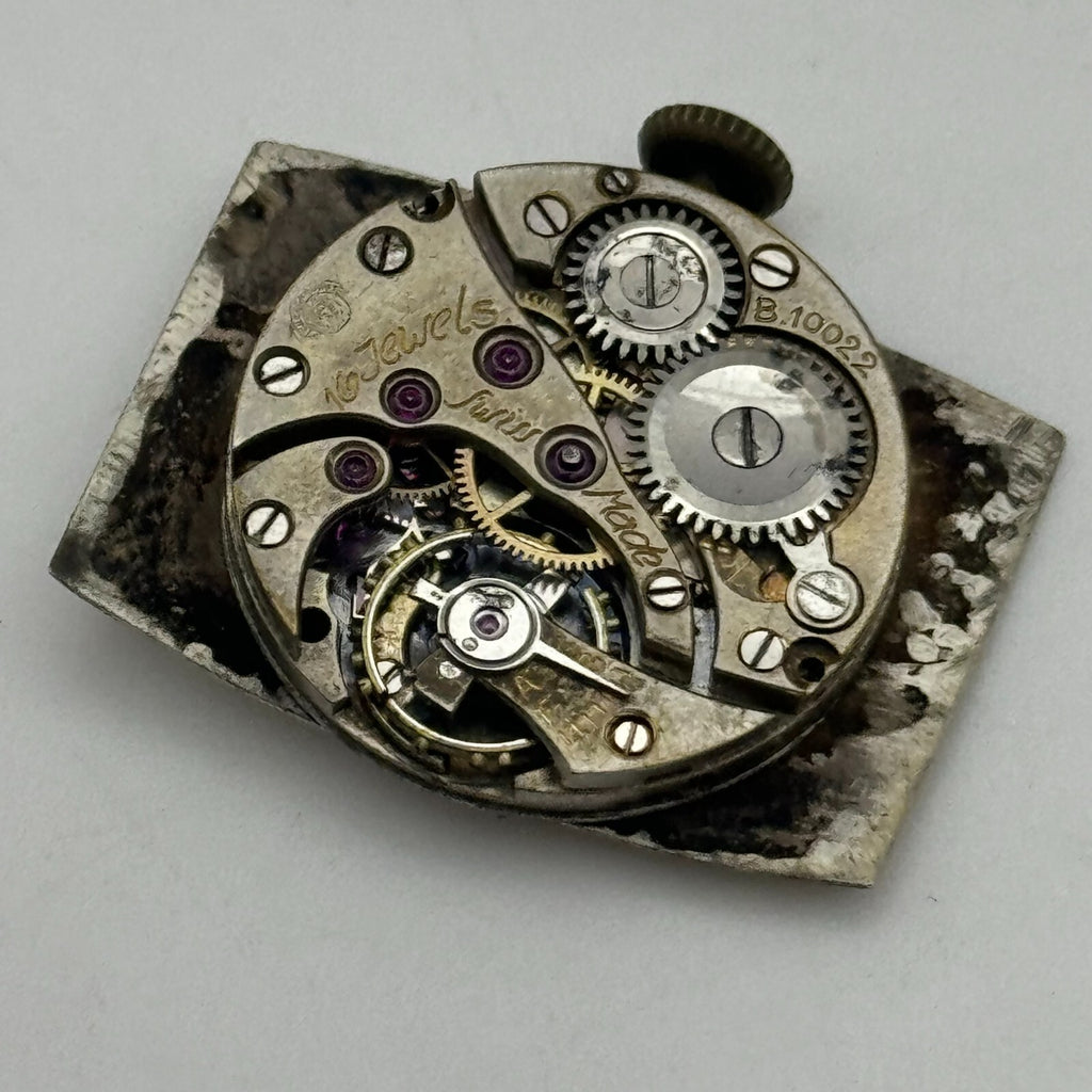 Dreadnought B.10022 Watch Movement Manual Wind 16 Jewels Swiss Made Parts 19.7mm