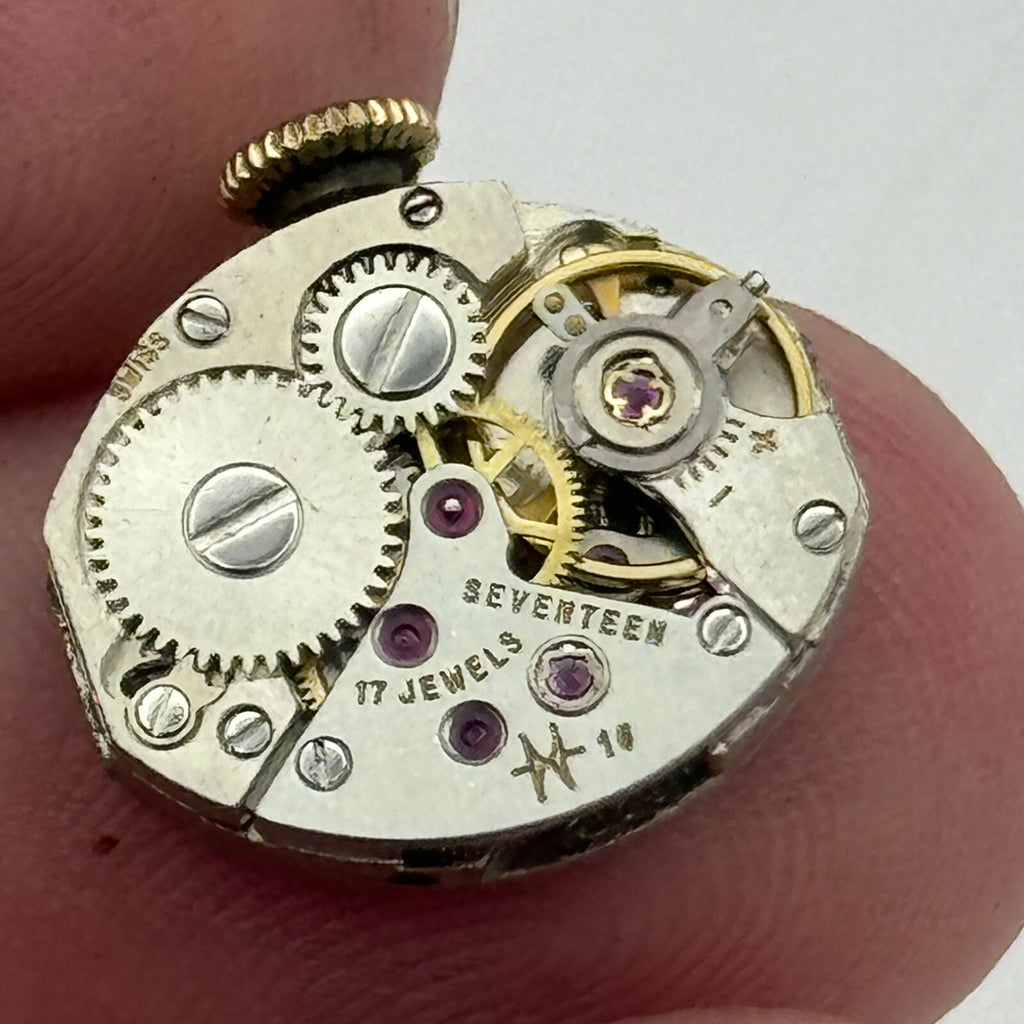 Hamilton 16 Watch Movement Ladies Manual Wind Vintage Swiss Parts 13mm