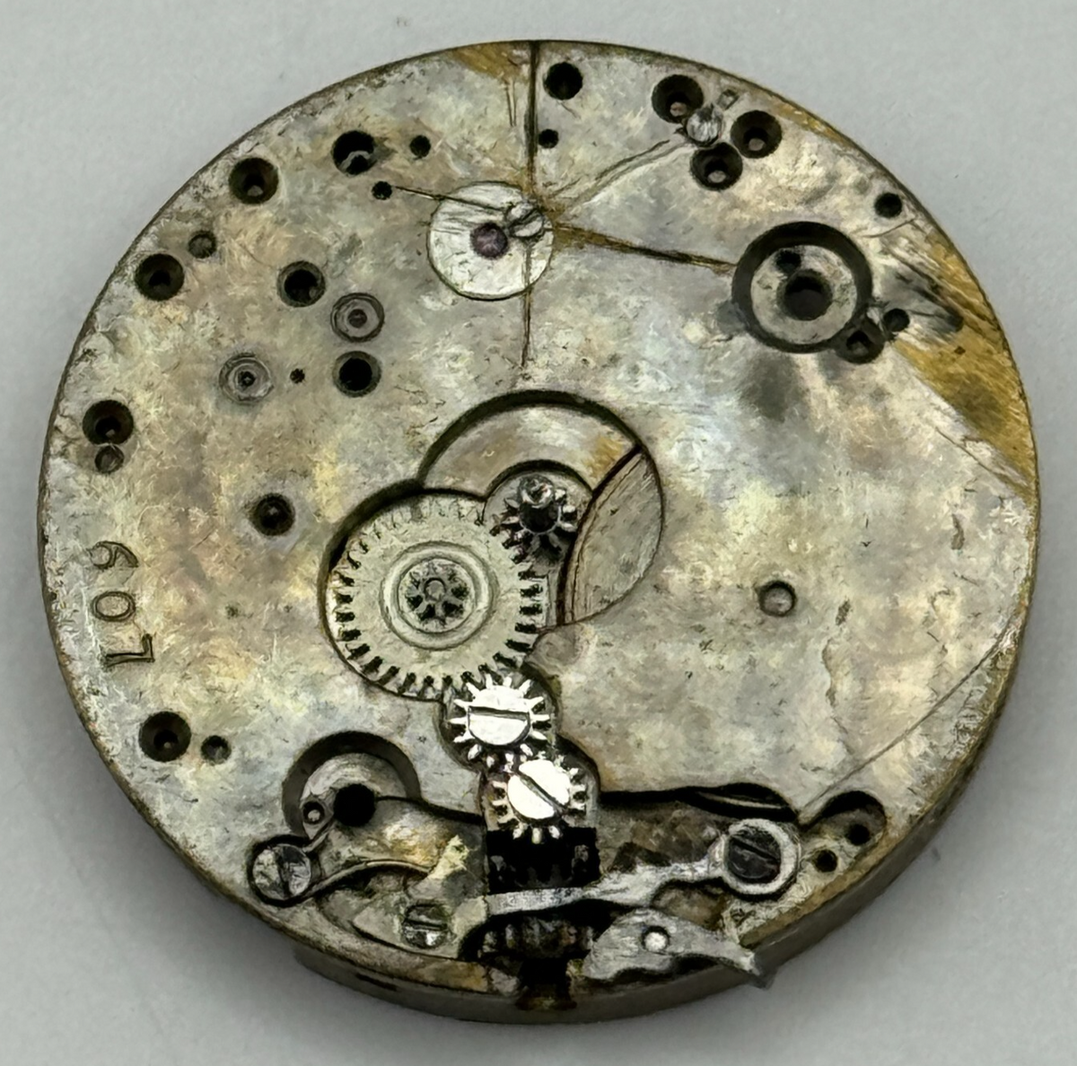 Unidentified Watch Movement Manual Wind Swiss Parts Repair 24.8mm