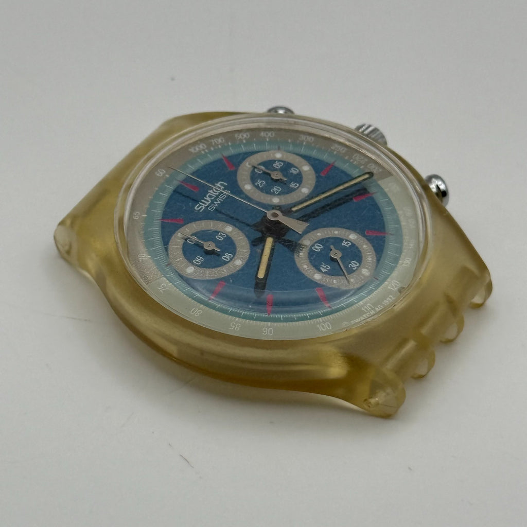 Vintage Swatch Chrono Watch SCK100 Wild Card 1992 ETA Quartz Swiss 39mm Parts 