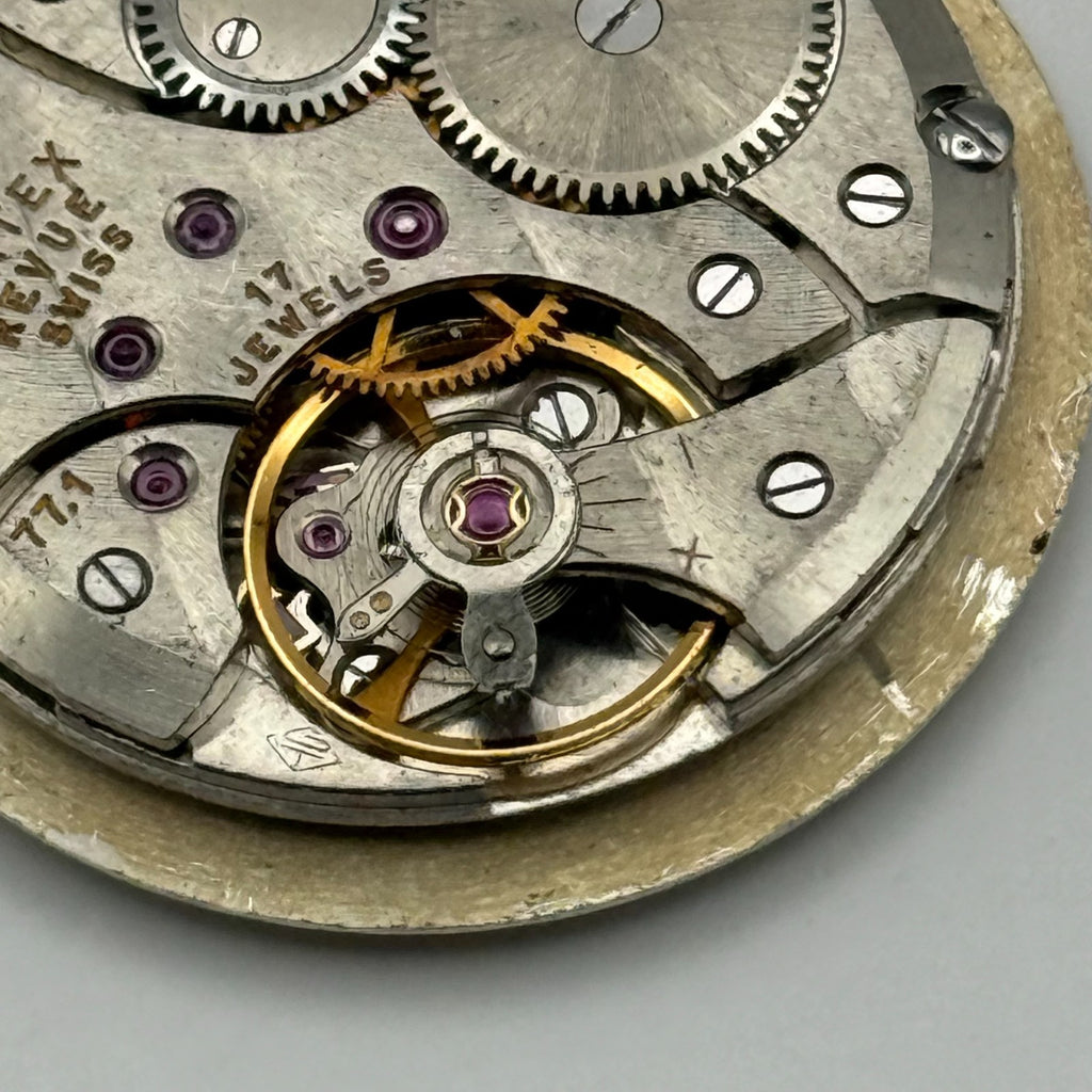 Vertex Revue 77.1 Watch Movement 17 Jewels Swiss Running Manual Wind Parts 26mm