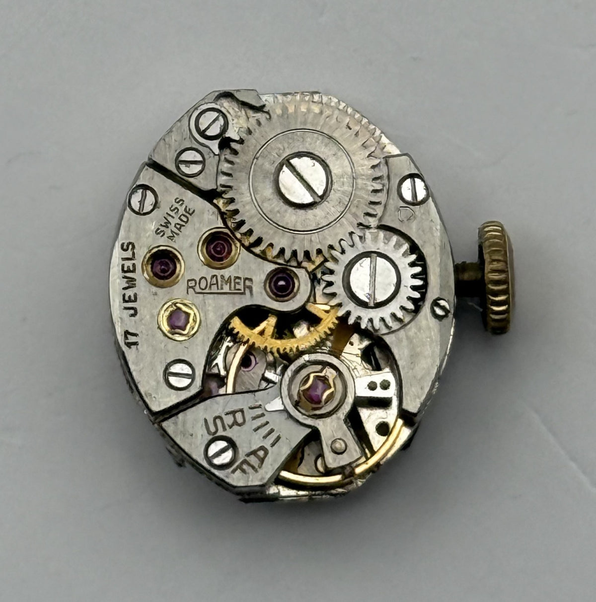 MST 389 Watch Movement Roamer 17 Jewels Swiss Manual Wind Parts Repair 13.1mm