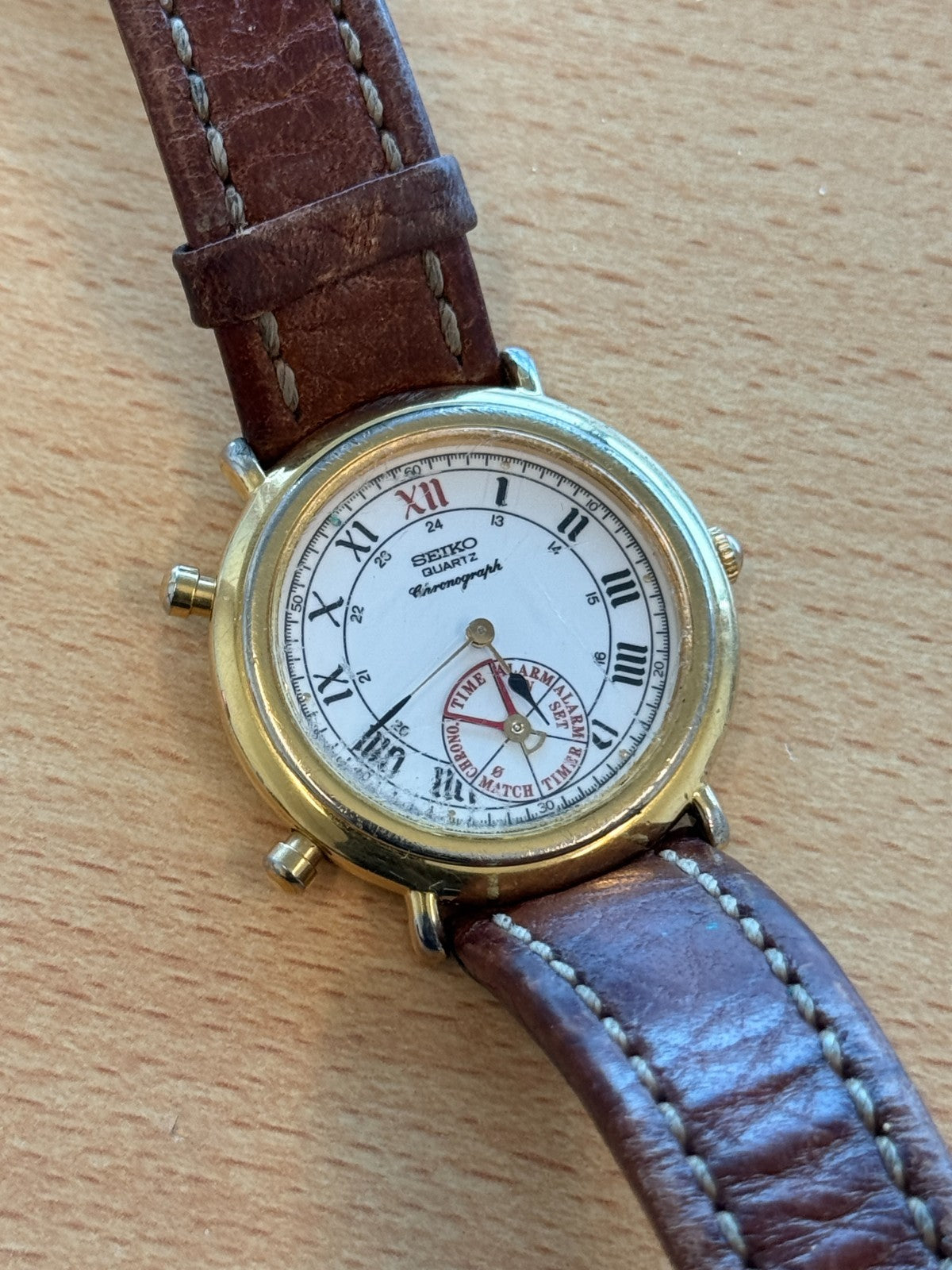 Seiko 8M25-6000 Dancing Hands Watch - Quartz Chronograph - Spares/Repairs