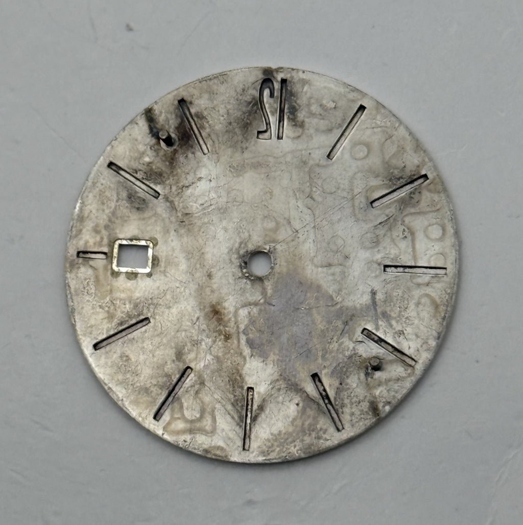 Seiko V739-0B48 Watch Dial White Japan Vintage Spare Parts Repair 28mm
