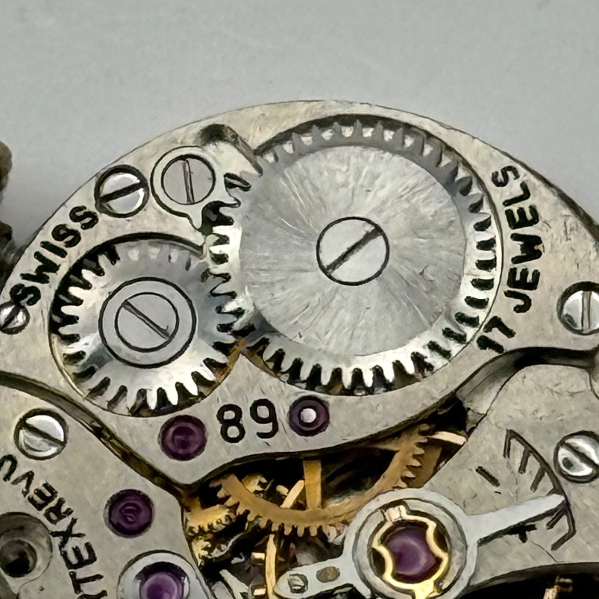 Vertex Revue 89 Watch Movement Swiss 17J Manual Wind Parts Repair Spares 15.2mm