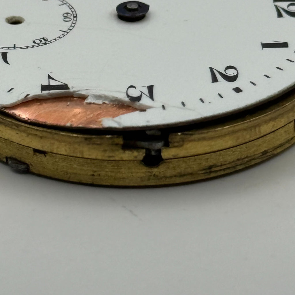 Artox Pocket Watch Movement Hunter Swiss Sub Seconds Vintage Parts Repair 40.2mm