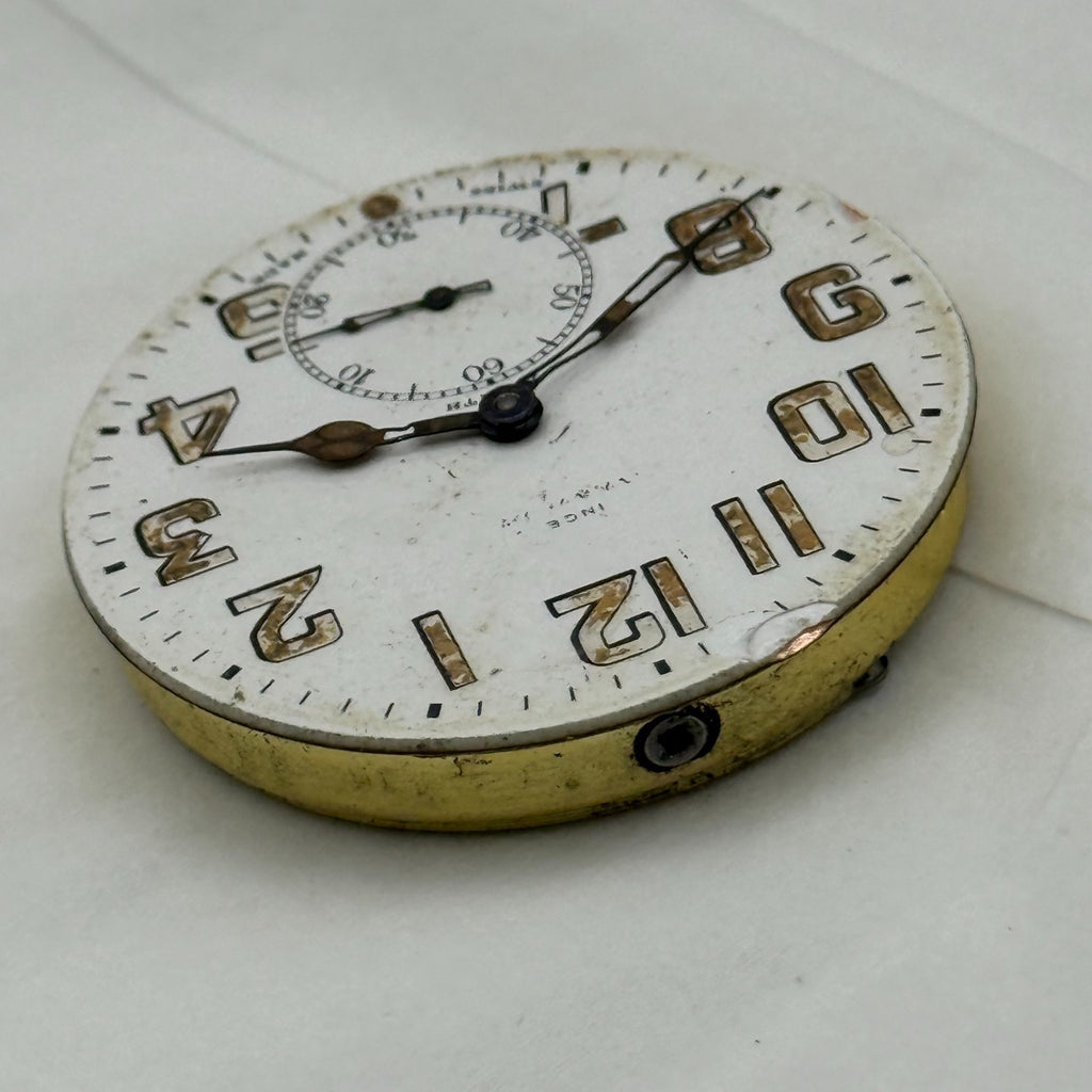 Zenith Pocket Watch Movement Sub Seconds Swiss Vintage Parts Repair 43.7mm