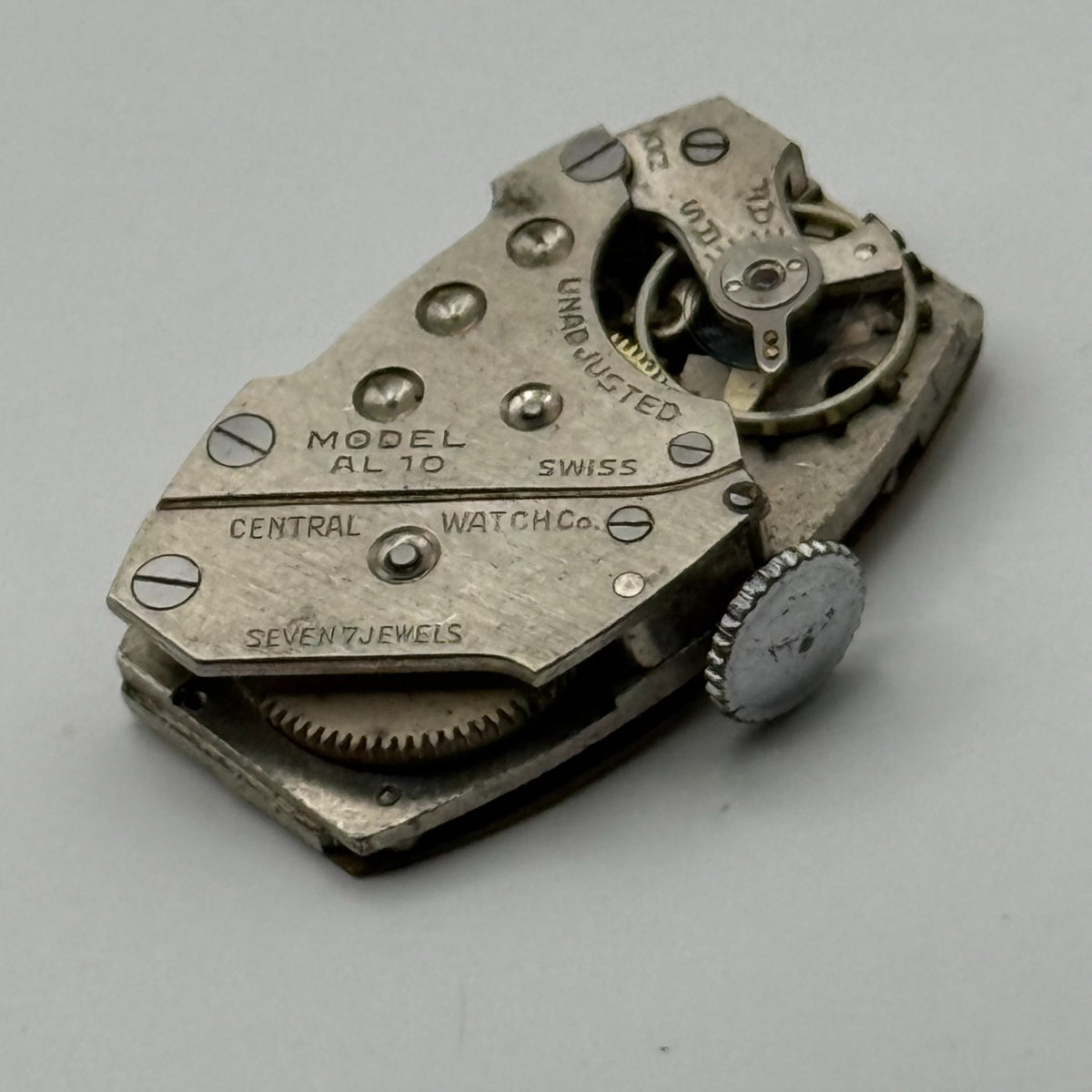 Kelton Model AL 10 Watch Movement Central Timex M10 Swiss 7 Jewels Parts 16.2mm