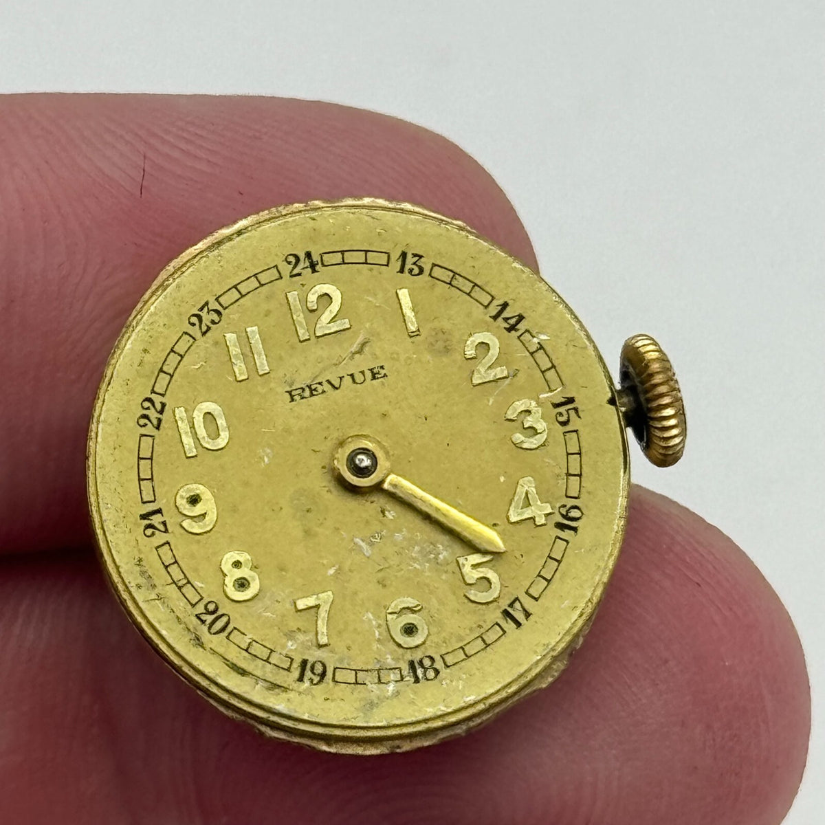 Revue GT Cal 42 Watch Movement Manual Wind Swiss Vintage Parts Spares 19.9mm 