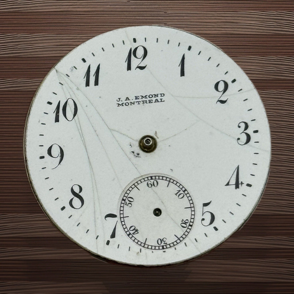 J A Emond Montreal Watch Movement - For Parts / Repair - 29.4mm