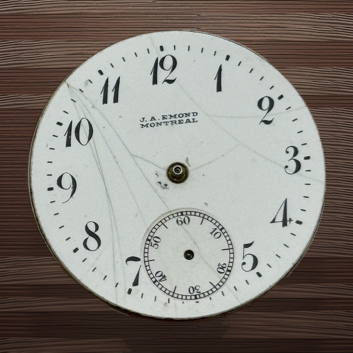 J A Emond Montreal Watch Movement - For Parts / Repair - 29.4mm