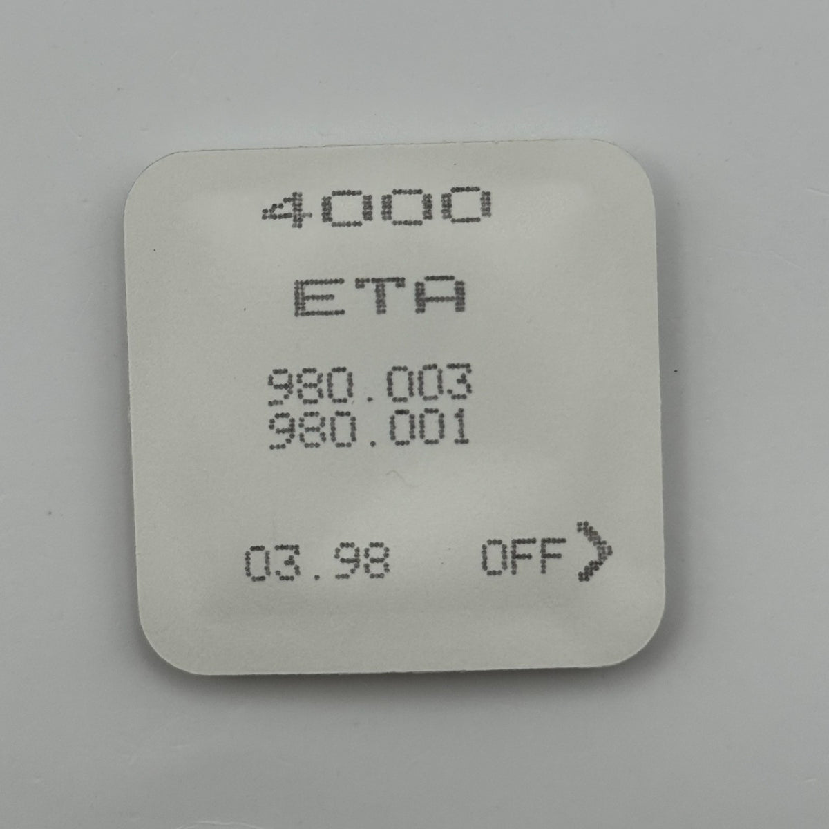 ETA 980.003 / 980.001 Circuit Part - New Old Stock - Vintage Watch Parts