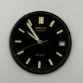 Seiko 5Y22-6140 Watch Dial Quartz SQ 100 Black Japan Spare Parts Repair 28.4mm